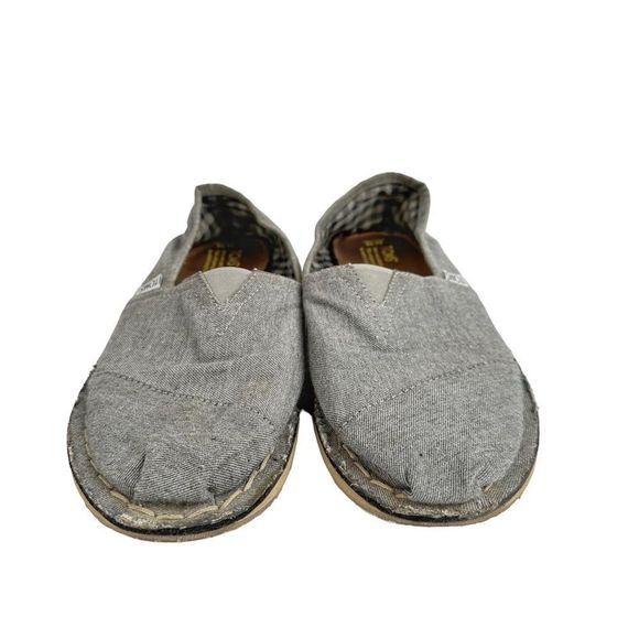 TOMS Men’s Size 10 Stitchout Slip-On Heather Grey Denim Loafers - Picture 2 of 6